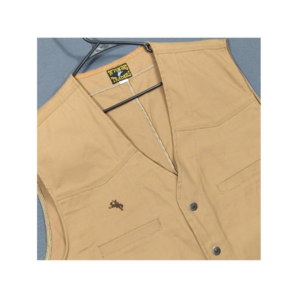 Wyoming Traders Texas Concealed Carry Vest Men's 3XL Tall Tan Canvas Western
